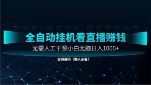 直播助手全自动看大平台直播赚钱,全自动无需人工干预,小白无脑日入1000