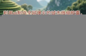 利用ai制作全网爆火的城市微缩胶囊,条条爆款,多平台分发,疯狂涨粉变现