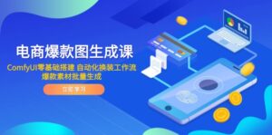 电商爆款图生成课 ComfyUI零基础搭建 自动化换装工作流 爆款素材批量生成