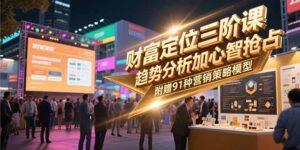 财富定位三阶课,趋势分析加心智抢占,附赠91种营销策略模型