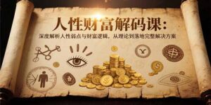 人性财富解码课6.0:深度解析人性弱点与财富逻辑,理论到落地完整解决方案