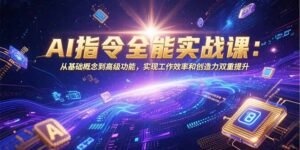 AI指令全能实战课:从基础概念到高级功能,实现工作效率和创造力双重提升