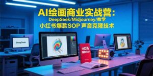 AI绘画商业实战营:DeepSeek/Midjourney/教学 小红书爆款SOP 声音克隆技术