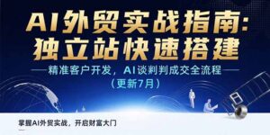 AI+外贸实战指南 独立站快速搭建,精准客户开发,AI谈判成交全流程(更新7月)