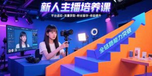 新人主播培养课:平台适应-流量获取-粉丝留存-收益提升 全链路能力突破