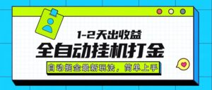 最新全自动打金玩法单日收益1000-2000