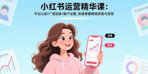 小红书运营精华课：平台认知/广告投放/账户设置,快速掌握精准获客与变现