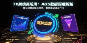 TK跨境高阶班：ADS数据深度解析，常见问题诊断与优化，数据驱动选品方法