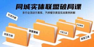 同城实体联盟破局课，多行业活动方案库，汽修餐饮美容实战案例拆解