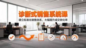 诊断式销售系统课，建立标准化销售体系，大幅提升成交转化率